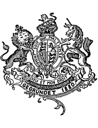 Ausschnitt eines Wappens zu finden auf einer historischen Sawade Schachtel